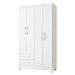 Guarda-Roupa Solteiro Âmbar Flex 4 Portas 2 Gavetas Branco