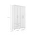 Guarda-Roupa Solteiro Canadá Plus 4 Portas 2 Gavetas Branco