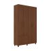 Guarda-Roupa Solteiro Canadá Plus 4 Portas 2 Gavetas Cacau