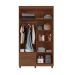 Guarda-Roupa Solteiro Canadá Plus 4 Portas 2 Gavetas Cacau