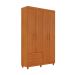 Guarda-Roupa Solteiro Canadá Plus 4 Portas 2 Gavetas Cinamomo