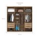 Guarda-Roupa Solteiro Casal 6 Portas 6 Gavetas Carvalho e Off White 207 cm