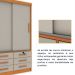 Guarda-Roupa Solteiro Chicago 2 PT 6 GV Cinamomo e Off White