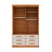 Guarda-Roupa Solteiro Chicago 2 PT 6 GV Cinamomo e Off White