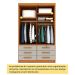 Guarda-Roupa Solteiro Chicago 2 PT 6 GV Cinamomo e Off White