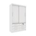 Guarda-Roupa Solteiro Chicago I 2 Portas 6 Gavetas Neve