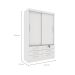 Guarda-Roupa Solteiro Chicago I 2 Portas 6 Gavetas Neve