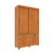 Guarda-Roupa Solteiro Chicago II 2 Portas 6 Gavetas Cinamomo