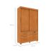 Guarda-Roupa Solteiro Chicago II 2 Portas 6 Gavetas Cinamomo