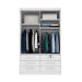 Guarda-Roupa Solteiro Chicago II 2 Portas 6 Gavetas Neve