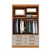 Guarda-Roupa Solteiro Chicago com Pés 2 Portas 6 Gavetas Cinamomo e Off White