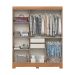 Guarda-Roupa Solteiro Dapnhe 4 Portas 4 Gavetas Off White e Nature