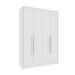 Guarda-Roupa Solteiro Dinamarca 4 PT 2 GV Neve