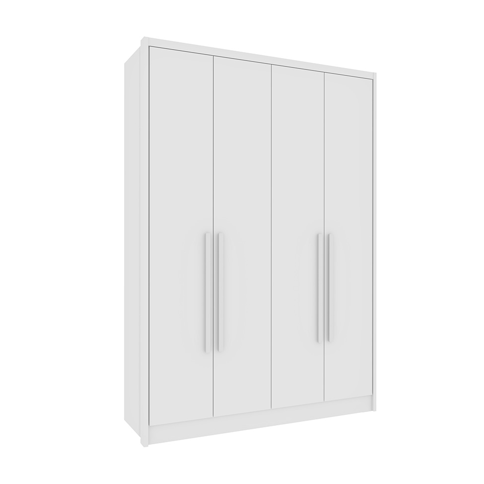 Guarda-Roupa Solteiro Dinamarca 4 PT 2 GV Neve