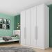 Guarda-Roupa Solteiro Dinamarca 4 PT 2 GV Neve