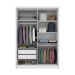 Guarda-Roupa Solteiro Dinamarca 4 PT 2 GV Neve