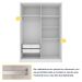 Guarda-Roupa Solteiro Dinamarca 4 PT 2 GV Neve