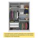 Guarda-Roupa Solteiro Dinamarca 4 PT 2 GV Neve