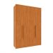Guarda-Roupa Solteiro Dinamarca 4 Portas 2 Gavetas Cinamomo