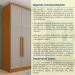 Guarda-Roupa Solteiro Dinamarca 4 Portas 2 Gavetas Cinamomo e Off White