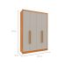 Guarda-Roupa Solteiro Dinamarca 4 Portas 2 Gavetas Cinamomo e Off White