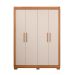 Guarda-Roupa Solteiro Eden 4 Portas 2 Gavetas Freijó e Off White