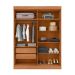 Guarda-Roupa Solteiro Eden 4 Portas 2 Gavetas Lamina Mel e Cacao