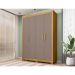 Guarda-Roupa Solteiro Eden 4 Portas 2 Gavetas Lamina Mel e Cacao