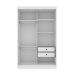 Guarda-Roupa Solteiro Firenze 2 Portas 2 Gavetas Neve