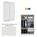 Guarda-Roupa Solteiro Firenze 2 Portas 2 Gavetas Neve