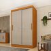 Guarda-Roupa Solteiro Firenze Flex 2 Portas 2 Gavetas Cinamomo e Off White