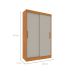 Guarda-Roupa Solteiro Firenze Flex 2 Portas 2 Gavetas Cinamomo e Off White