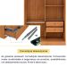 Guarda-Roupa Solteiro Firenze Flex 2 Portas 2 Gavetas Cinamomo e Off White
