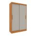 Guarda-Roupa Solteiro Firenze Flex 2 Portas 2 Gavetas Cinamomo e Off White