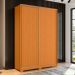 Guarda-Roupa Solteiro Frizatto Flex 2 Portas 3 Gavetas Cinamomo e Off White