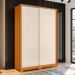 Guarda-Roupa Solteiro Frizatto Flex 2 Portas 3 Gavetas Cinamomo e Off White