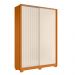 Guarda-Roupa Solteiro Frizatto Flex 2 Portas 3 Gavetas Cinamomo e Off White