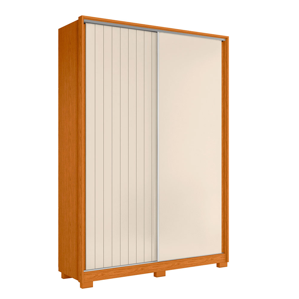 Guarda-Roupa Solteiro Frizatto Flex 2 Portas 3 Gavetas Cinamomo e Off White