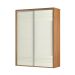 Guarda-Roupa Solteiro Girona 100% MDF 2 Portas 2 Gavetas Freijó e Off White