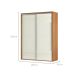 Guarda-Roupa Solteiro Girona 100% MDF 2 Portas 2 Gavetas Freijó e Off White