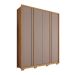 Guarda-Roupa Solteiro Gladiador 4 Portas 3 Gavetas Buriti e Fendi