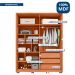 Guarda-Roupa Solteiro Gladiador 4 Portas 3 Gavetas Freijó e Off White