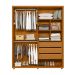 Guarda-Roupa Solteiro Greco 4 Portas 3 Gavetas Cinamomo e Off White