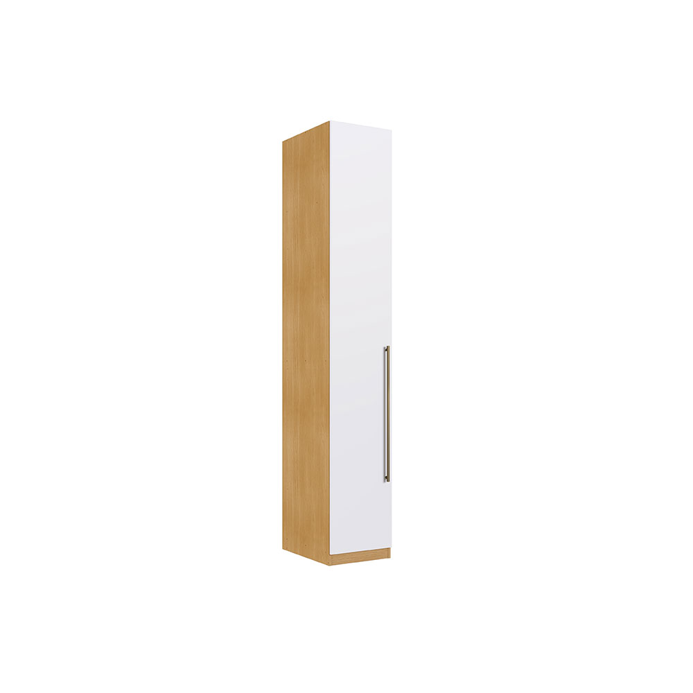 Guarda-Roupa Solteiro Infinity 1 Porta Savana e Branco