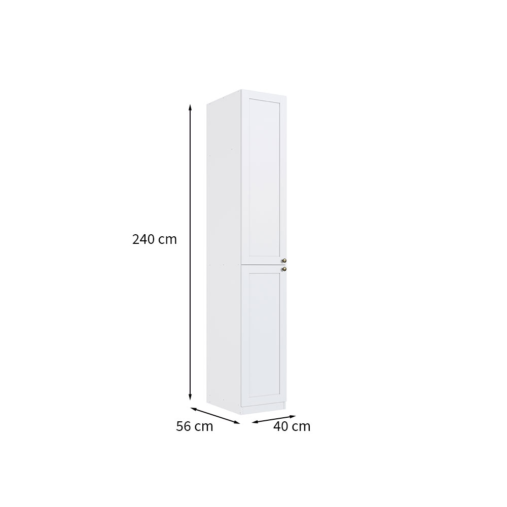 Guarda-Roupa Solteiro Infinity 2 PT Branco