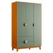 Guarda-Roupa Solteiro Ipê 3 PT 2 GV Cinamomo e Sálvia