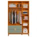 Guarda-Roupa Solteiro Ipê 3 Portas 2 Gavetas Cinamomo e Sálvia
