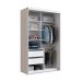 Guarda-Roupa Solteiro Khaterine 2 Portas 2 Gavetas Branco