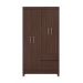 Guarda-Roupa Solteiro Lótus 4 Portas 2 Gavetas Café