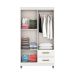 Guarda-Roupa Solteiro Lisboa 4 Portas 2 Gavetas Branco